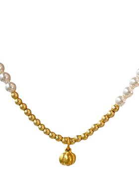 夏日南瓜小配件珍珠项链