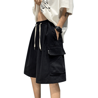 日系工装短裤胖子美式休闲五分裤