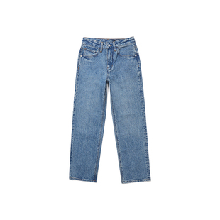 ABLE JEANS【复古直筒裤】女士冬季新款通勤水洗复古直筒牛仔裤女