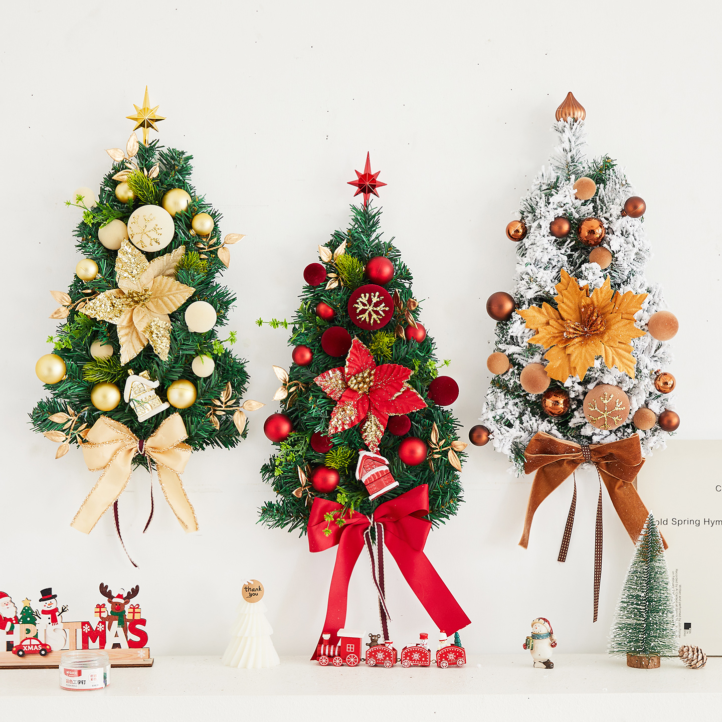 圣诞装饰树花环墙面挂饰家用店铺商场景圣诞氛围布置创意装饰好物