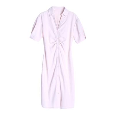 哑光醋酸抽皱显瘦龍喜儿