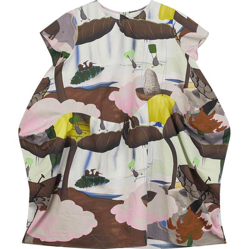 [秀场同款]新款江南布衣童装印花连衣裙圆领25秋女童jnbybyjnby