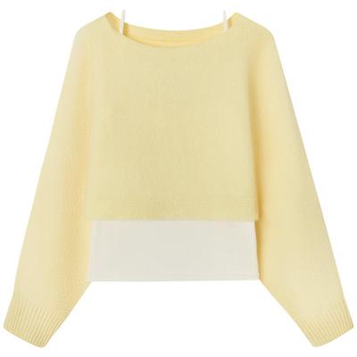 背心吊带套头毛衣罩衫上衣两件套