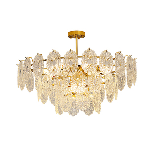 客厅吊灯法式轻奢水晶主卧现代简约奶油风2025年新款餐厅卧室灯具