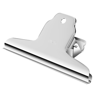 得力山形夹不锈钢特大号铁票夹大夹子固定器圆形凭证夹子文件报夹办公夹文具用品画板强力蝴蝶夹办公票据夹