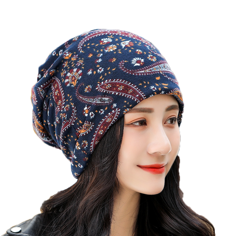 帽子女春秋韩版潮百搭头巾包头帽月子帽子女士围脖防寒时尚堆堆帽