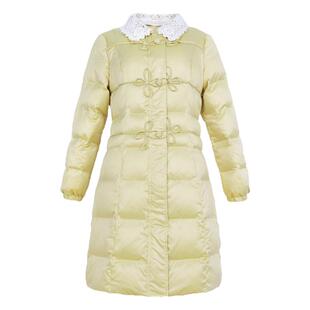 冬季大码女装保暖棉衣胖MM中长款文艺手工盘扣加厚生物绒棉服外套