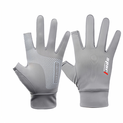 夏季冰丝防晒钓鱼手套薄款