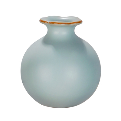 汝窑石榴尊小花瓶复古摆件