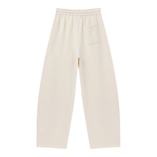 百家好加绒加厚休闲裤子女早春2026新款直筒百搭阔腿灰色运动卫裤