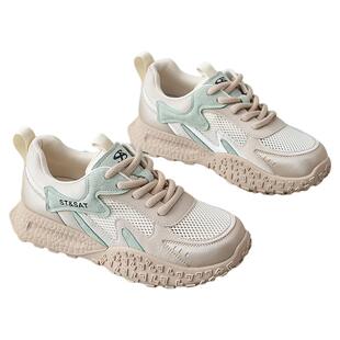 星期六厚底阿甘鞋女鞋春季新款网面休闲德训鞋女士运动透气老爹鞋