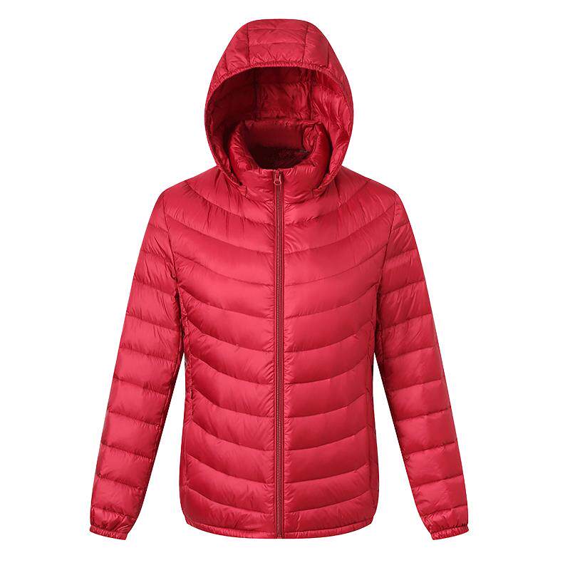雪中飞2025冬季轻薄羽绒服女短款连帽宽松小个子休闲轻便妈妈外套