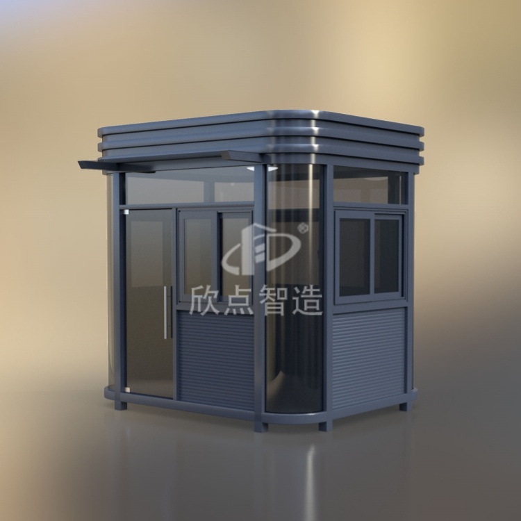 岗亭门卫室成品保安亭生产厂家钢结构真石漆可移动户外值班室