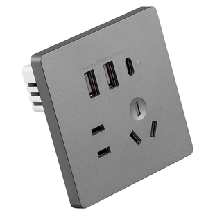 智能typec快充86型带usb接口的开关插座五孔面板手机充电PD插座