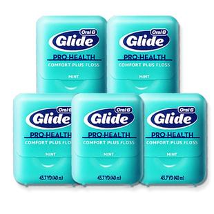 OralB欧乐B薄荷牙线扁线超细剔牙牙线盒40m*5