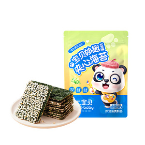不二宝贝芝麻夹心海苔脆片