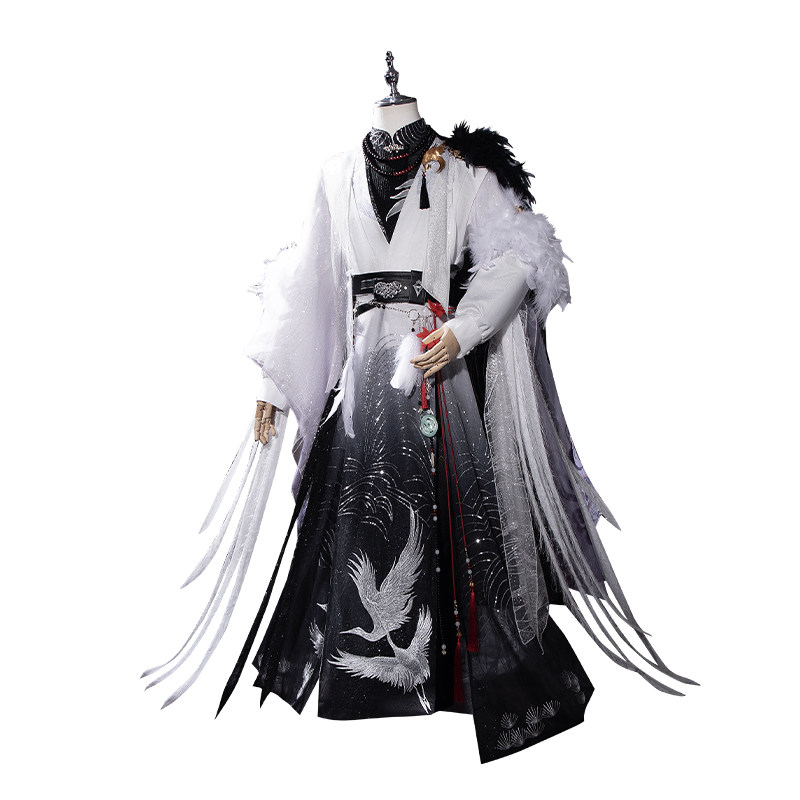 梦想猫燕云十六声cos服瑞仙鹤cosplay衣服装男白色汉服女古风套装