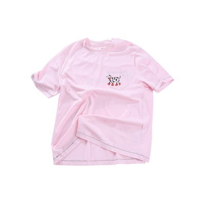 晶咕白标DADATATA【斑点狂想】2025夏季斑点狗印花大码短袖T恤女