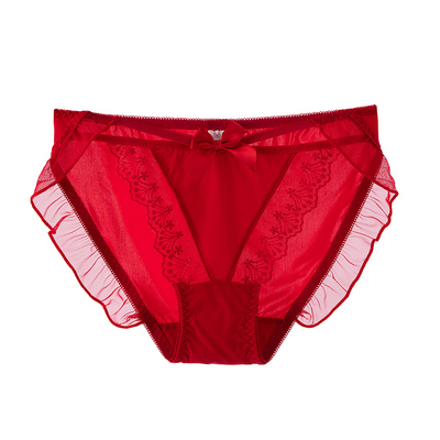 本命年红色内裤女士蕾丝2025新款