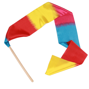 儿童彩带舞体操木棒红绸带大红绸子幼儿园表演道具艺术丝带