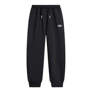 李宁儿童卫裤2026春季新款男童宽棉质透气运动裤学生大童休闲裤子