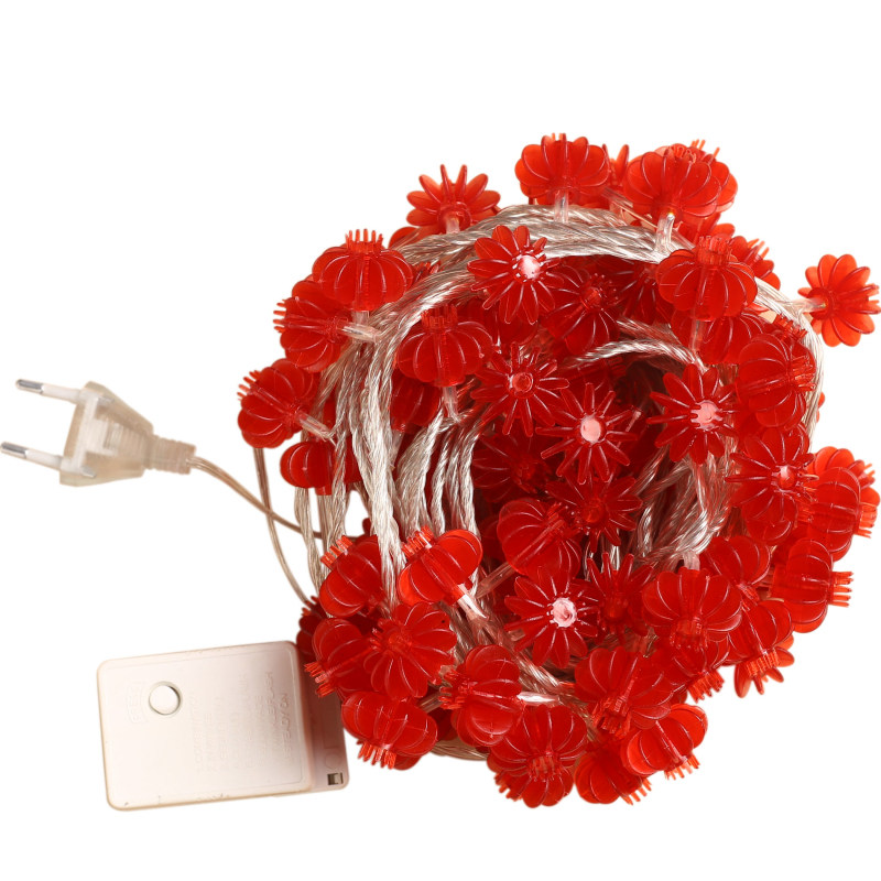 2026新年装饰彩灯串灯红灯笼LED灯串过年春节挂饰阳台布置氛围灯