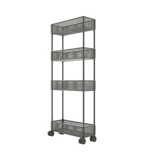 卫生间夹缝置物架门后超窄缝隙收纳柜浴室12cm极窄小推车超薄款