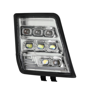 适用陕汽德龙X3000大灯总成改装激光八透镜 全LED超亮X5000前照灯