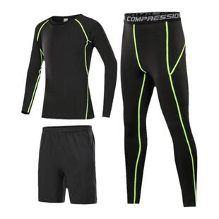 儿童运动紧身衣训练服男女童速干秋冬篮球足球裤长袖搏击健身套装