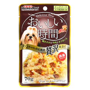 多格漫狗零食湿粮拌饭罐头成犬消臭低脂肪鸡肉罐包70g6包湿粮零食