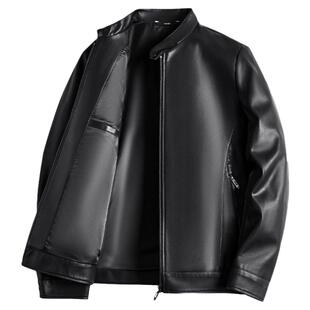 海宁真皮皮衣男头层小牛皮商务休闲外套中年爸爸装皮夹克翻领上衣