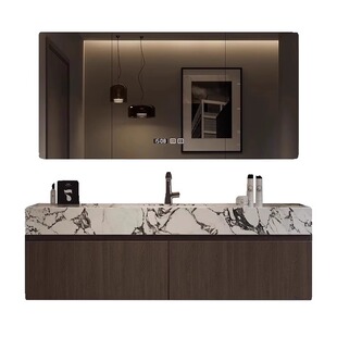 全铝蜂窝铝岩板浴室柜组合卫生间防水洗漱台一体洗手洗脸池台盆柜