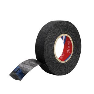 汽车线束绒布胶带耐高温电工胶布发动机舱隔音降噪绝缘黑色胶布电线包扎植绒布阻燃涤纶布高粘胶带