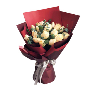 鲜花包装纸情人节花束花艺纸材料手工包花纸韩式防水双色欧雅纸