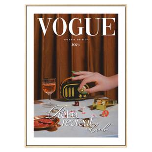 北欧时尚装饰画服装女装店壁画美容院棋牌酒吧VOGUE杂志海报挂画