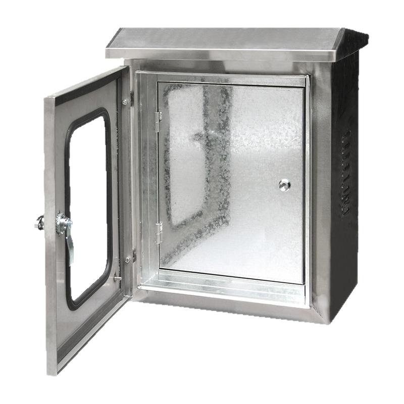 不锈钢配电箱户外304双门室外控制电控箱明装充电监控路灯双层门