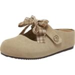 百思图26夏新款勃肯鞋凉拖休闲蝴蝶结包头外穿女半拖鞋BS137BH6