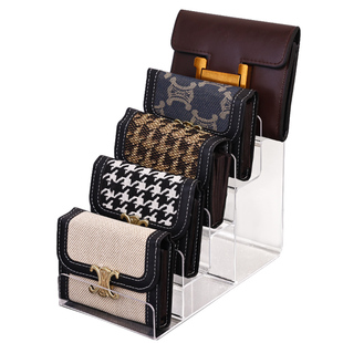 亚克力透明钱包展示架面膜手机展示架梯形支架眼镜店展架皮夹架子