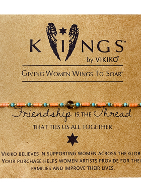 vikiko【幸运】日本茶晶手链绳