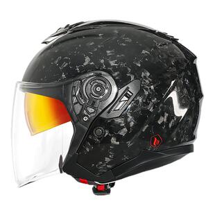 FASEED法赛德碳纤维半盔FS-736摩托车头盔男女冬季机车四分之三盔