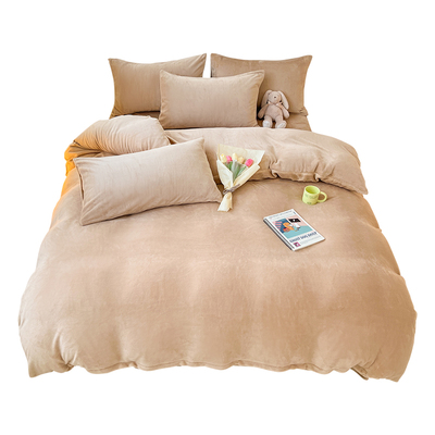 加厚冬季保暖牛奶绒被套单件