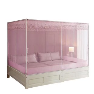 防摔外穿杆拉链超大蚊帐加粗烤漆支架大小拼接床床笠款蚊帐可订做