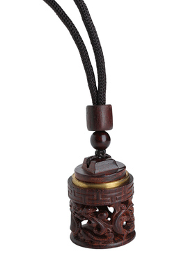 印度小叶紫檀香囊吊坠项链