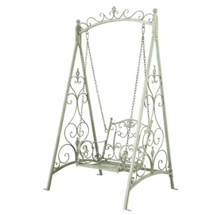 美式复古铁艺户外单人秋千吊篮摇椅  庭院花园椅子室内儿童吊椅