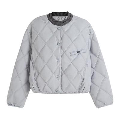 SeRinaBlue针织小圆领羽绒服