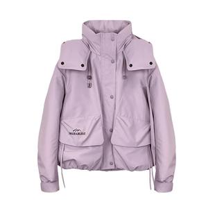 【鞠婧祎同款】鸭鸭羽绒服女2025年冬季新品短款鸭绒外保暖外套J