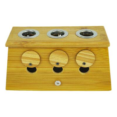 悬灸实木芯爱康竹制艾灸盒加厚