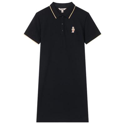 E·LAND糖果色短袖长款POLO裙