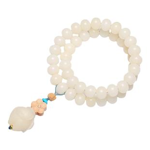 【普陀山旗舰】白玉菩提新品手持佛珠古风莲花菩提多圈文玩手链