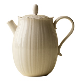 束刻 日式简约草木灰茶壶陶瓷家用泡茶壶带球孔过滤功夫茶具单壶